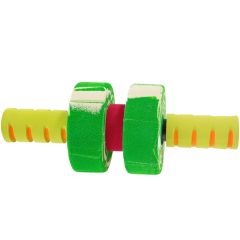A Pressure Foam Roller in the colors green, red, yellow and orange