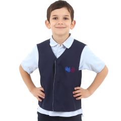 Boy smiling while wearing the blue Weighted Vest