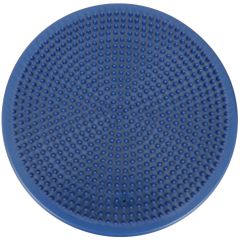 air-filled seat cushion in the color blue with spiky tactile bumps
