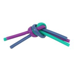 Gnaw Straws - 3 Pack in colors Teal, blue and purple